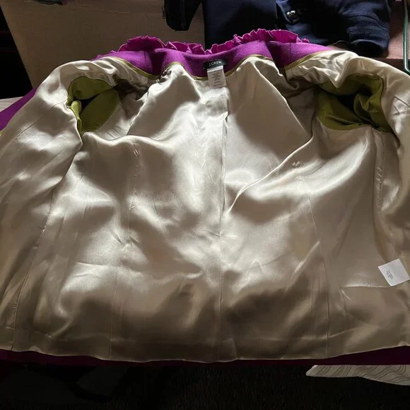 J CREW SILK POMPOM TRIM WOOL ASTRID JACKET SIZE 8 - Picture 10 of 10